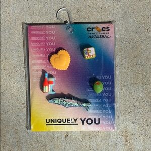 CROCS Jibbitz Charms with Yellow Heart and Fish